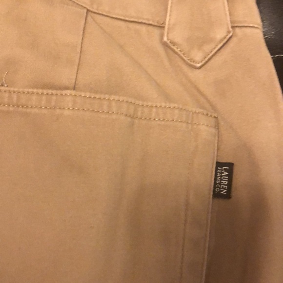 Lauren Jeans-Ralph Lauren,12,tan color,fabric feels fabulous! Pockets front  Bk. - Picture 10 of 12